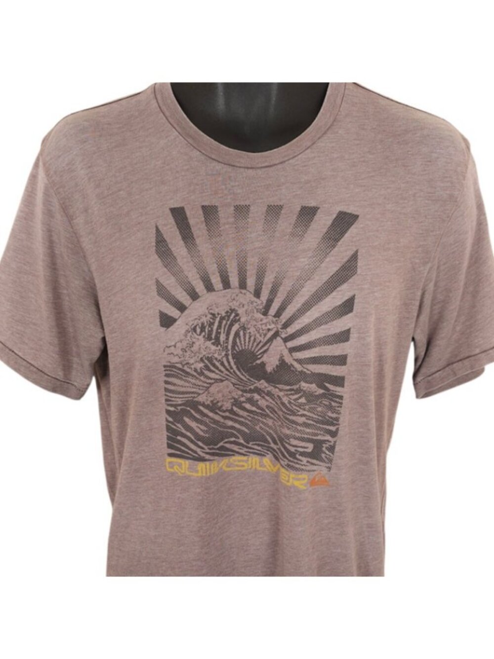 Great Wave Off Kanagawa T Shirt Mens Size Medium Brown Quiksilver Japan
